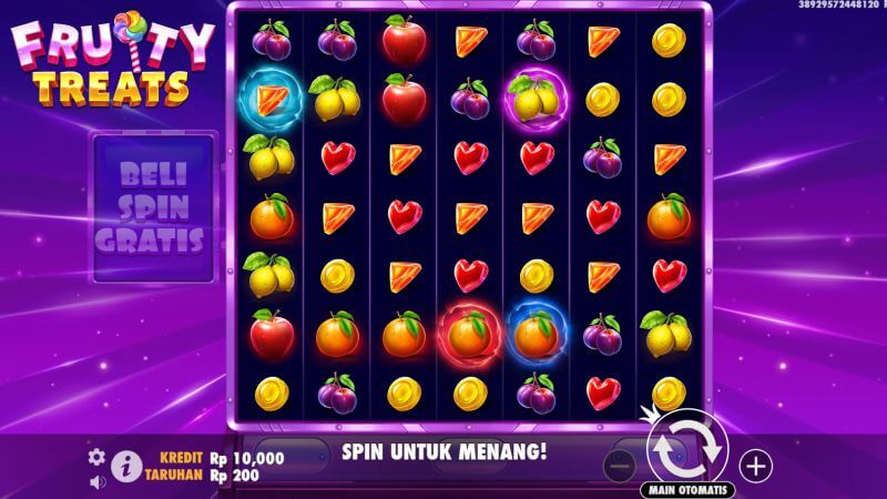 Tampilan Utama Slot Fruty Treats