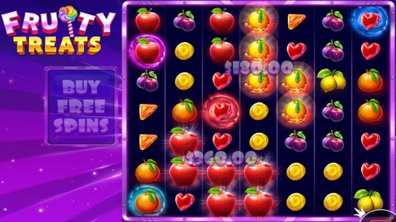 Kombinasi Simbol Kemenangan Apel dan Jeruk di Slot Fruty Treats