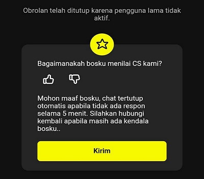obrolan ditutup